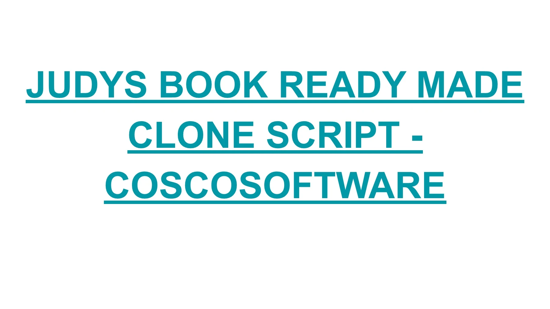 JUDYS BOOK READY MADE CLONE SCRIPT - COSCOSOFTWARE