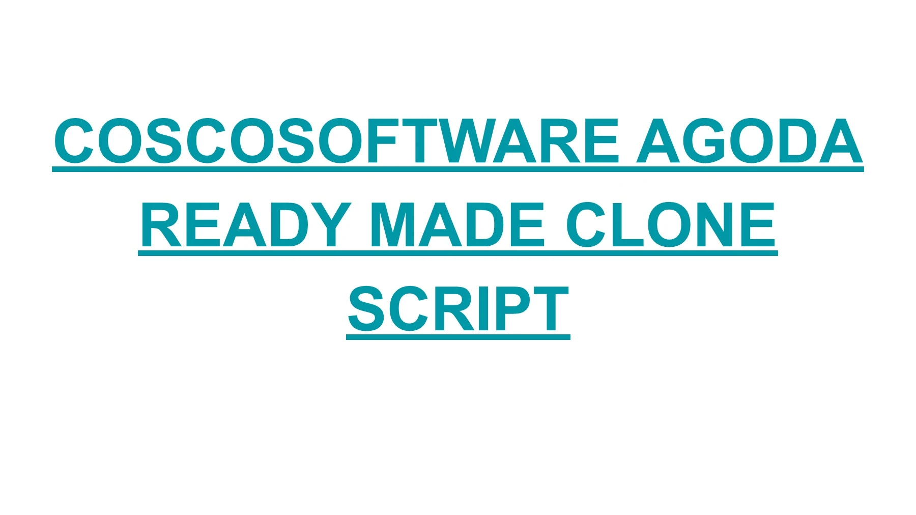 AGODA READY MADE CLONE SCRIPT - COSCOSOFTWARE
