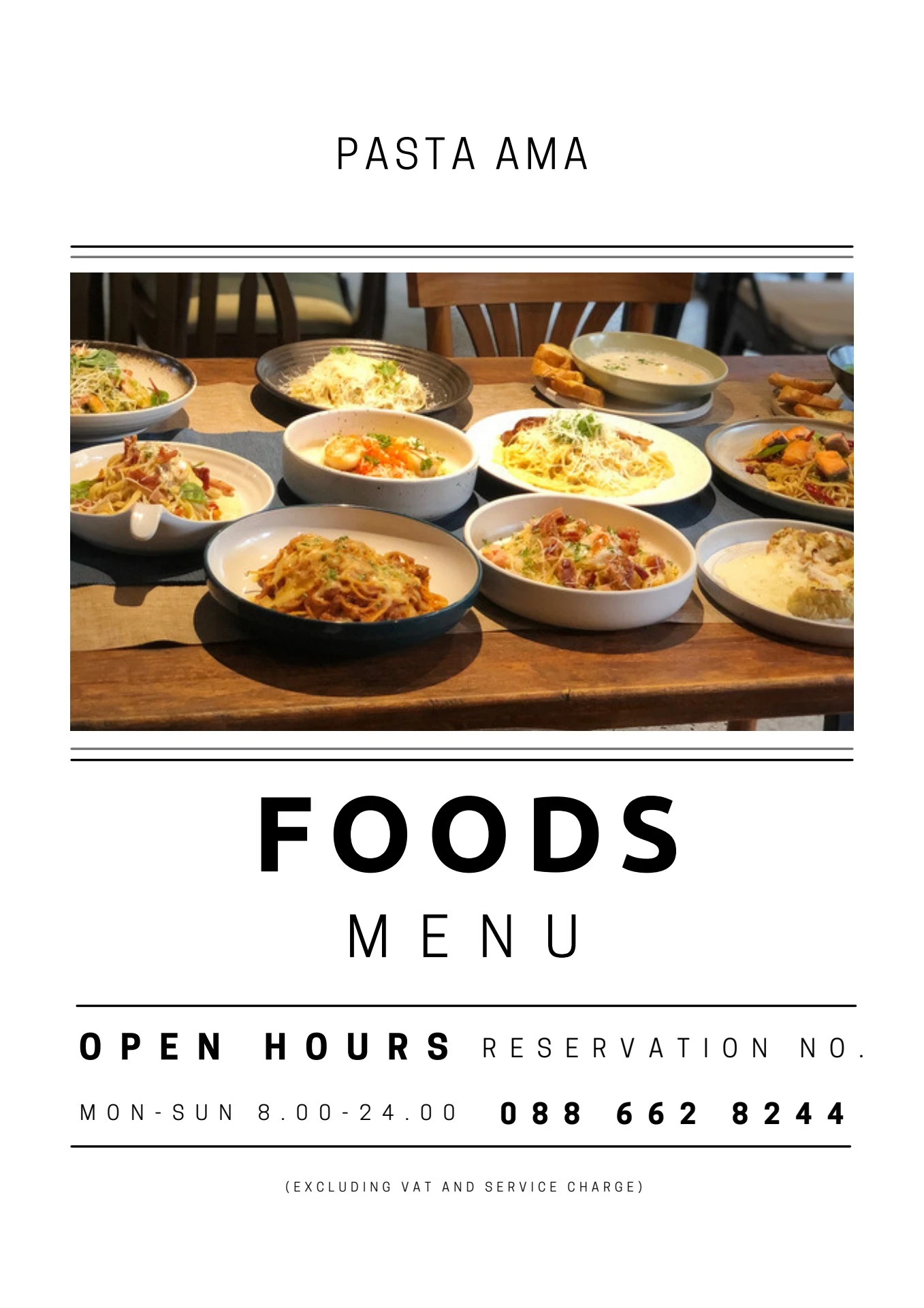 Pasta Ama Menu (New)