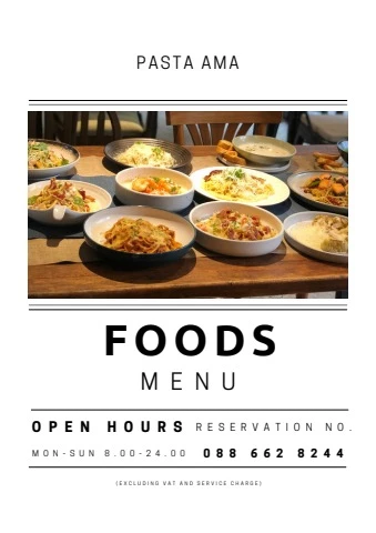 Pasta Ama Menu (New)