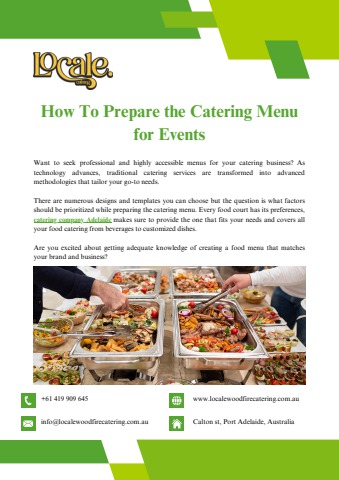 crafting an effective catering menu | pdf | menu |... How To Prepare the Catering Menu For Events
