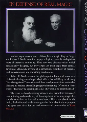 Eugene Burger and Robert Neale - Magic and Meaning