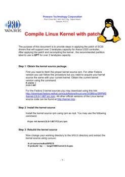 Compile Linux Kernel with patch - Proware