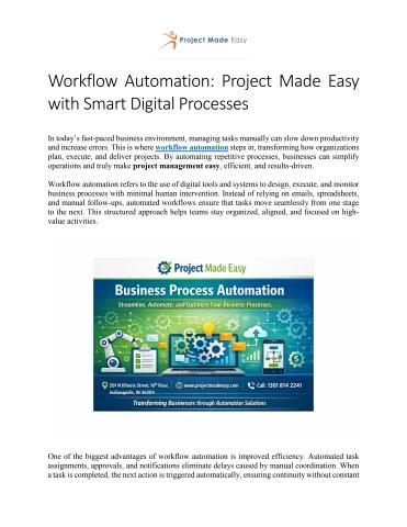 Workflow Automation - Project Made Easy Flip PDF | AnyFlip
