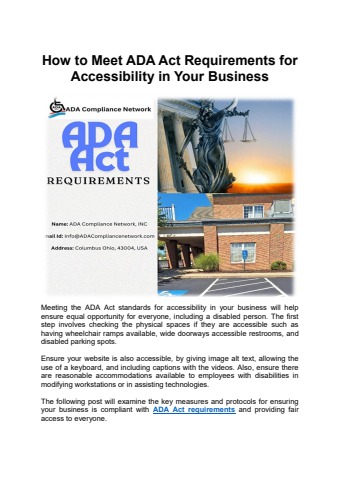 How to Meet ADA Act Requirements for Accessibility in Your Business ...