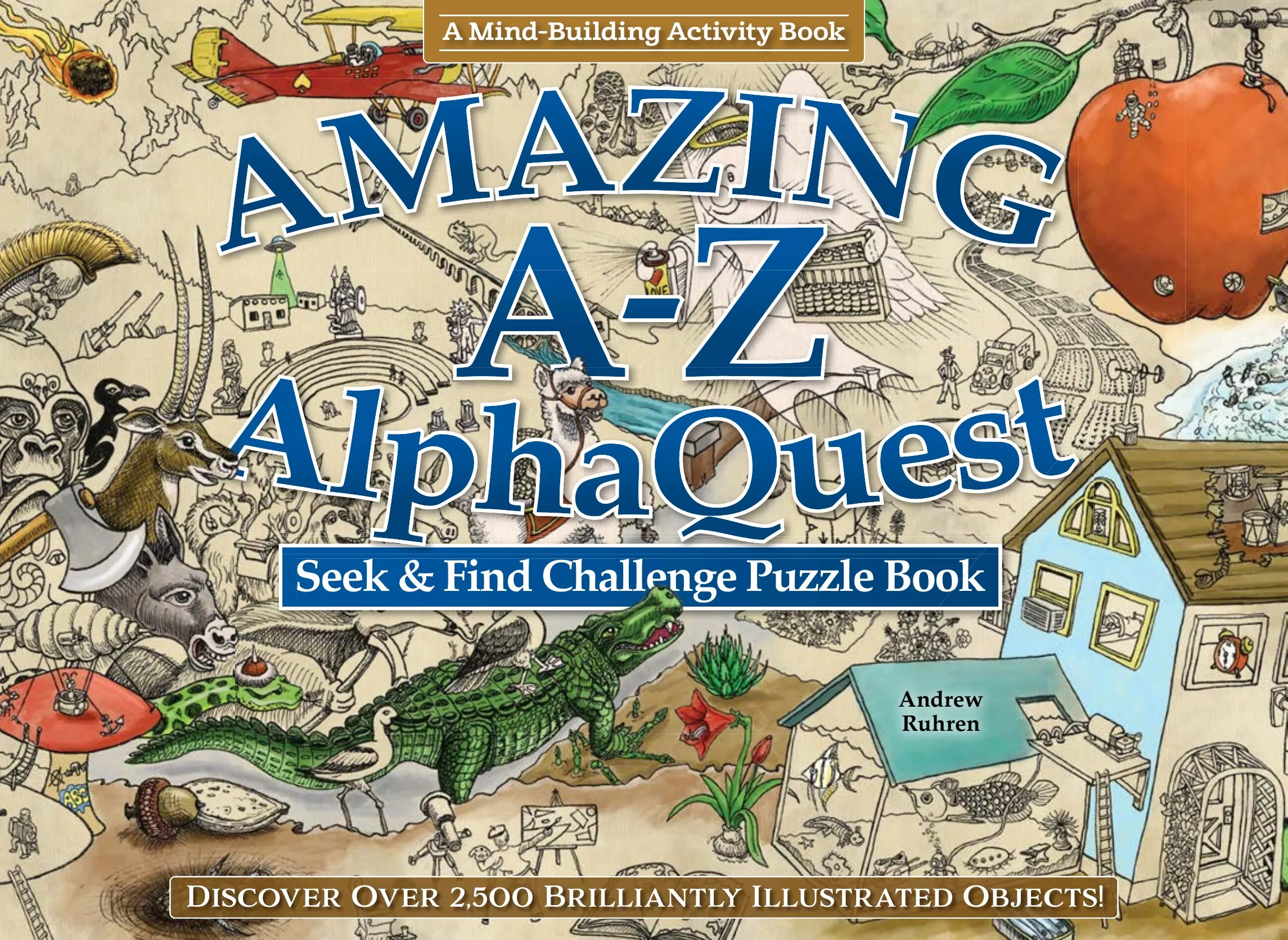 Amazing A--Z AlphaQuest Seek & Find Challenge Puzzle Book