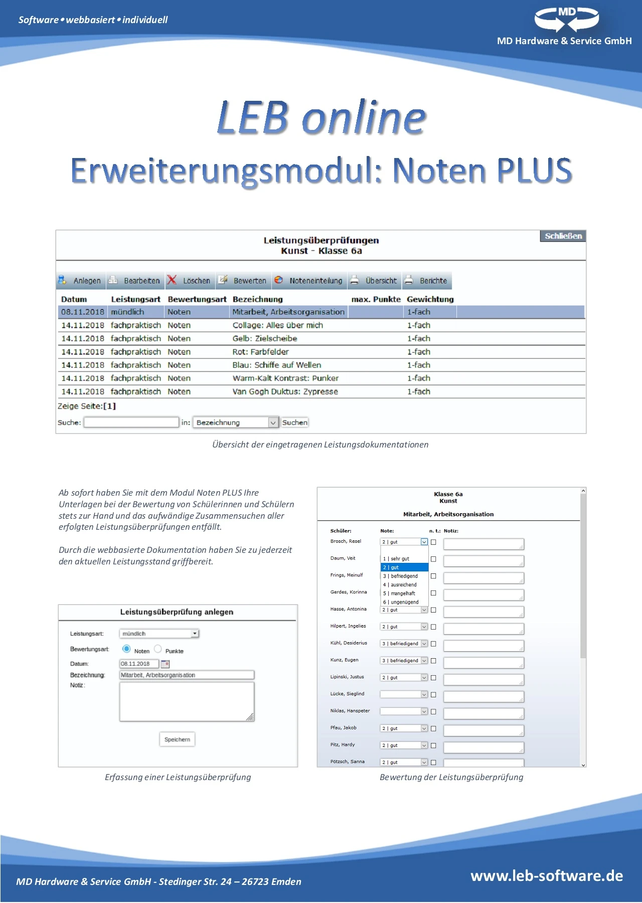 LEB online Erweiterungsmodul Noten PLUS