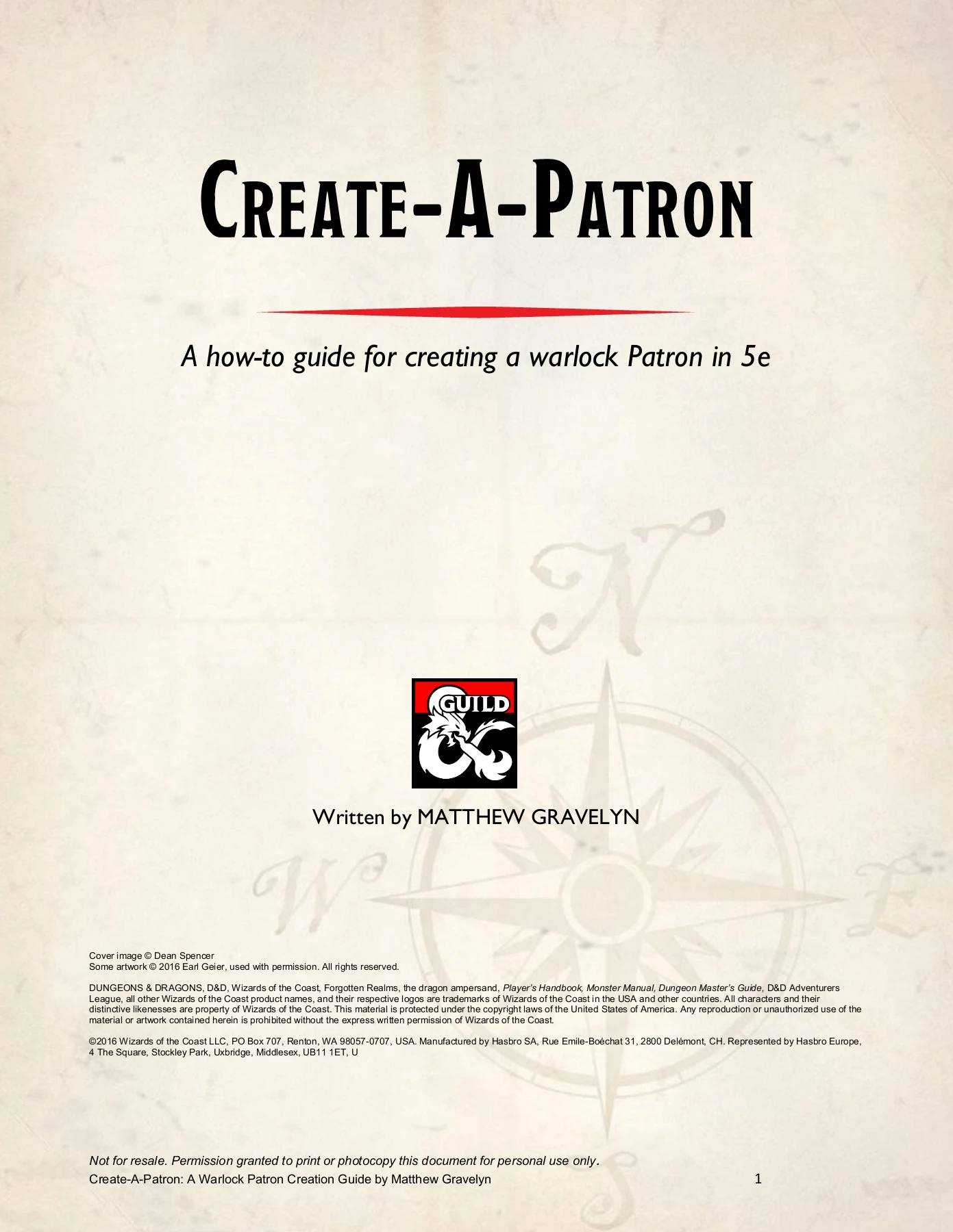 Warlock Patron Creation Guide