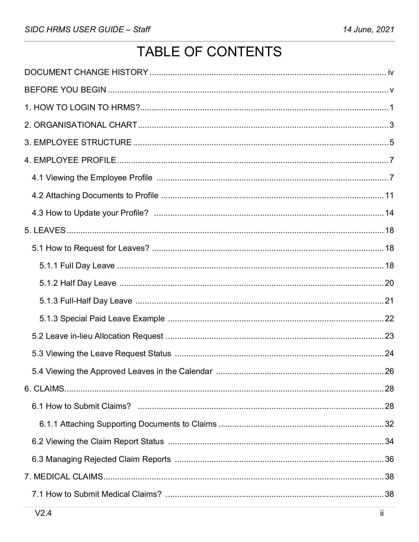 SIDC HRMS Staff User Guide [v2.4 (14-06-21)]