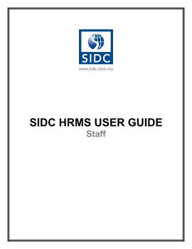 SIDC HRMS Staff User Guide [v2.4 (14-06-21)] - paul Flip PDF | AnyFlip