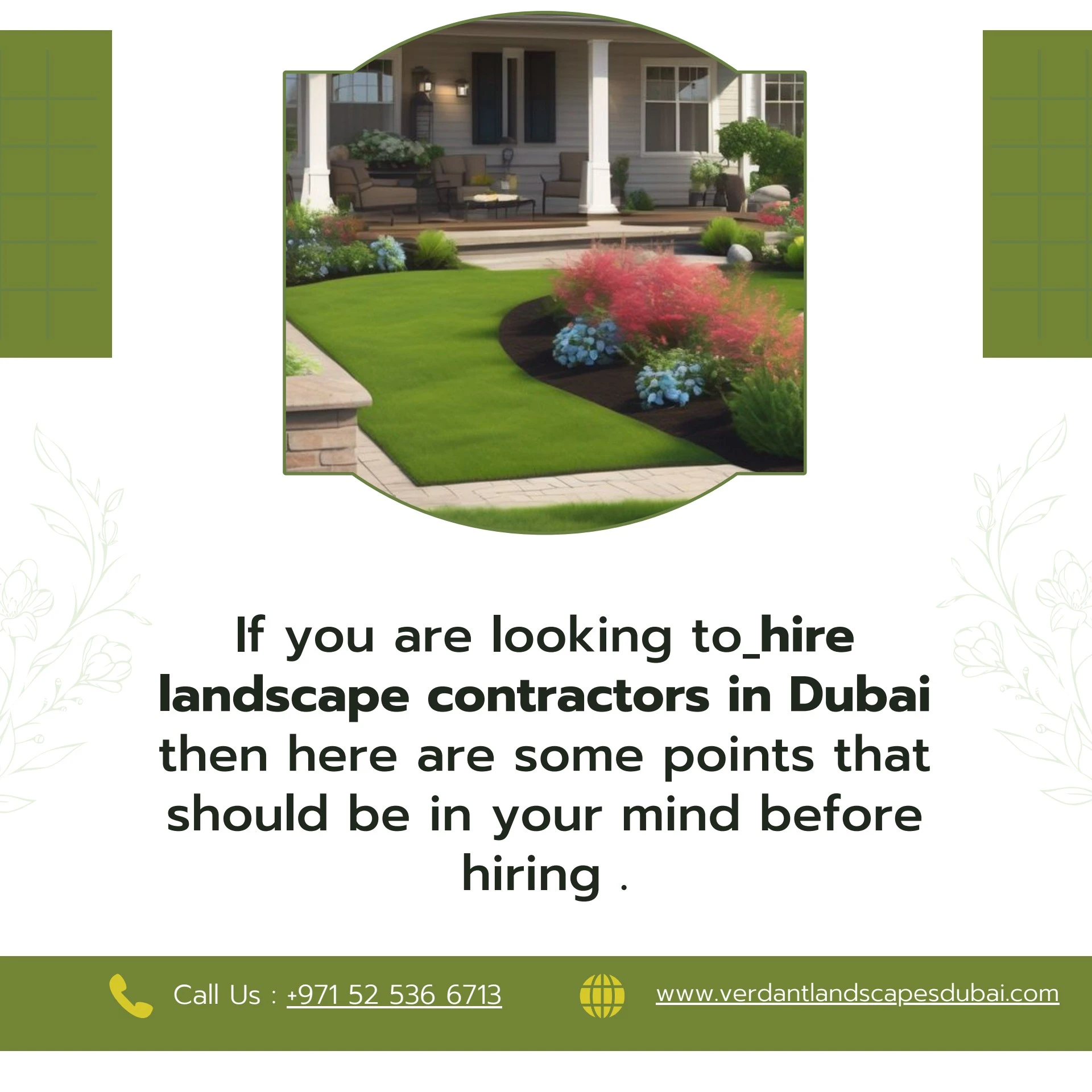 5 Important Things Before Hiring a landscape contractors in Dubai