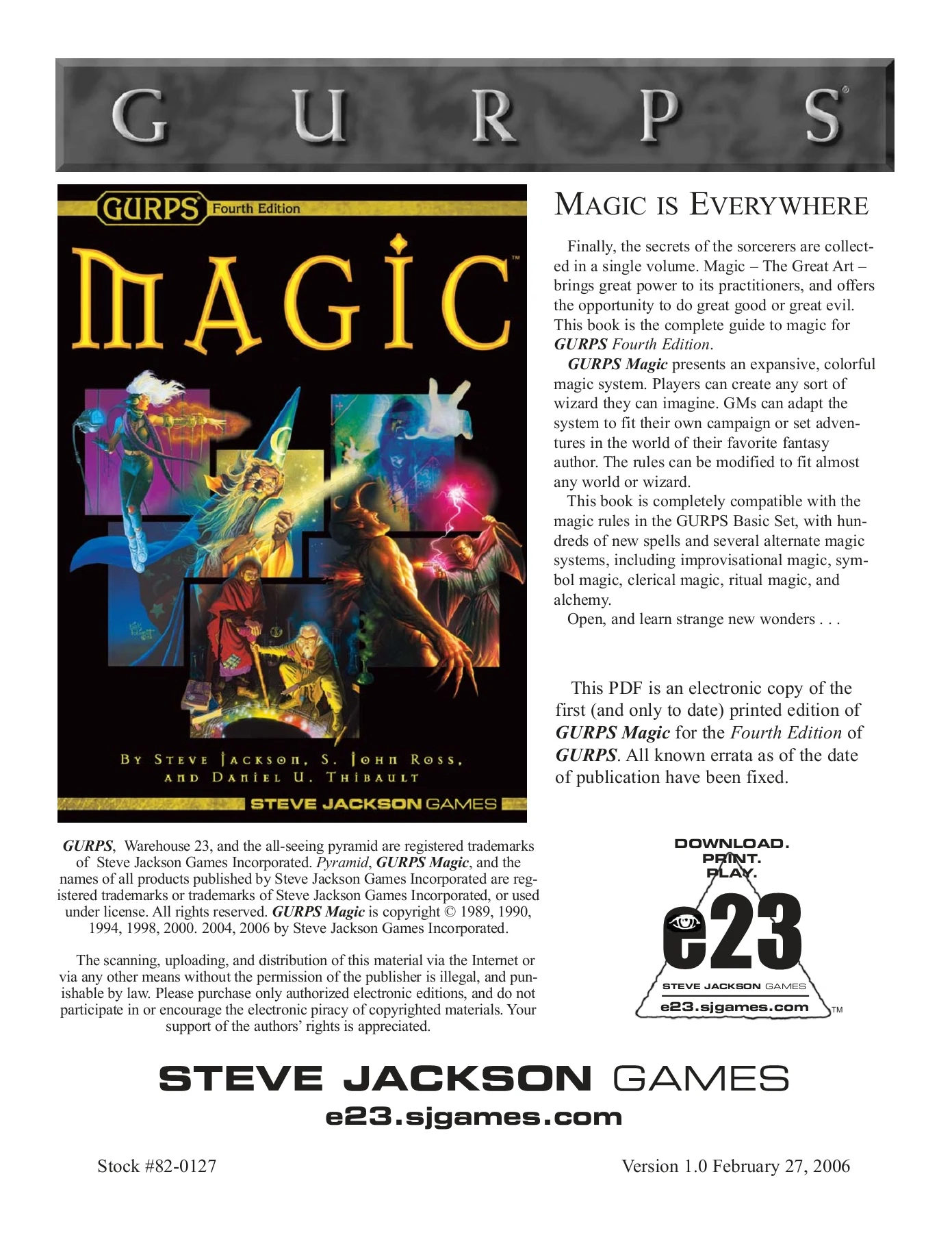 GURPS - 4th Edition - Magic - Flip eBook Pages 1-50 | AnyFlip