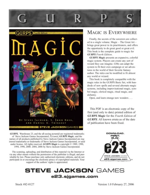 GURPS - 4th Edition - Magic