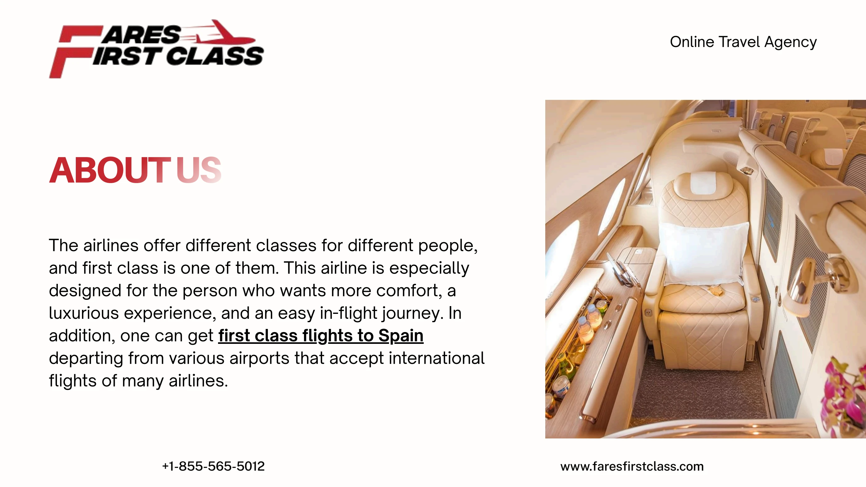 Which Airline Offer the Best First Class Flights to Spain?