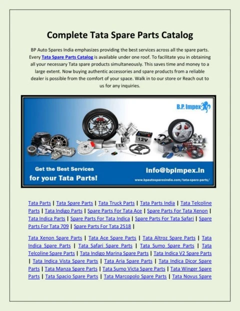 Tata Spare Parts Catalog