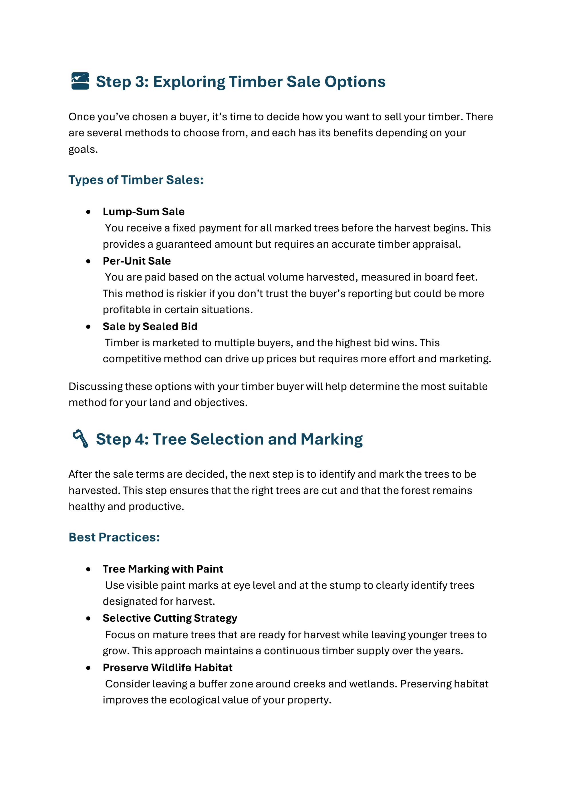 Understanding the Timber Selling Process A Guide for Ohio Landowners ...
