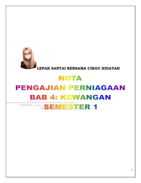 NOTA PP BAB 4 SEM 1