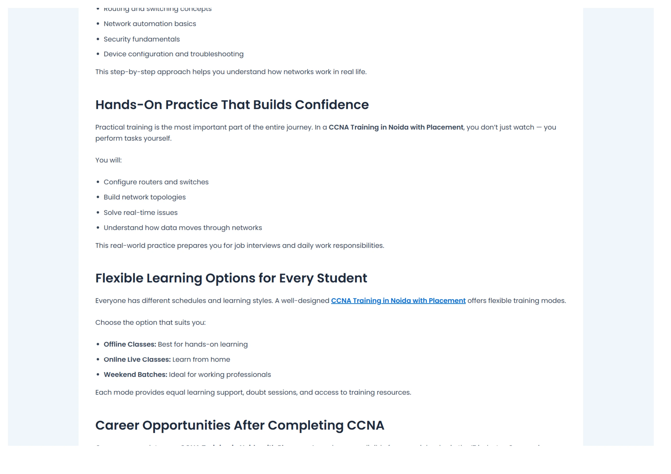 CCNA Training in Noida with Placement | TrainingX – Start Your IT Career