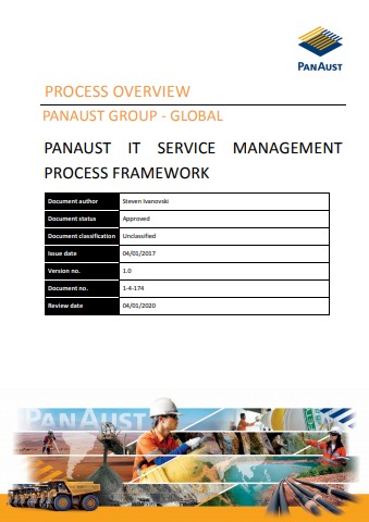 Service Management Process Guide PanAust IT Service Management Process Overview - English