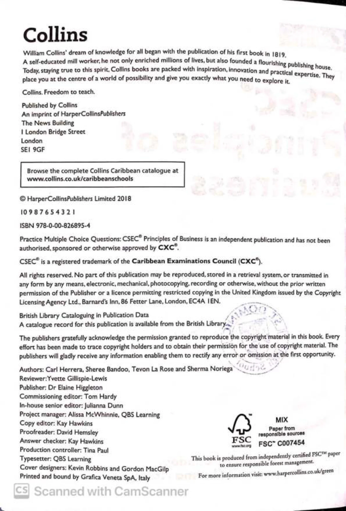 POB-CSEC (Multiple Choice)