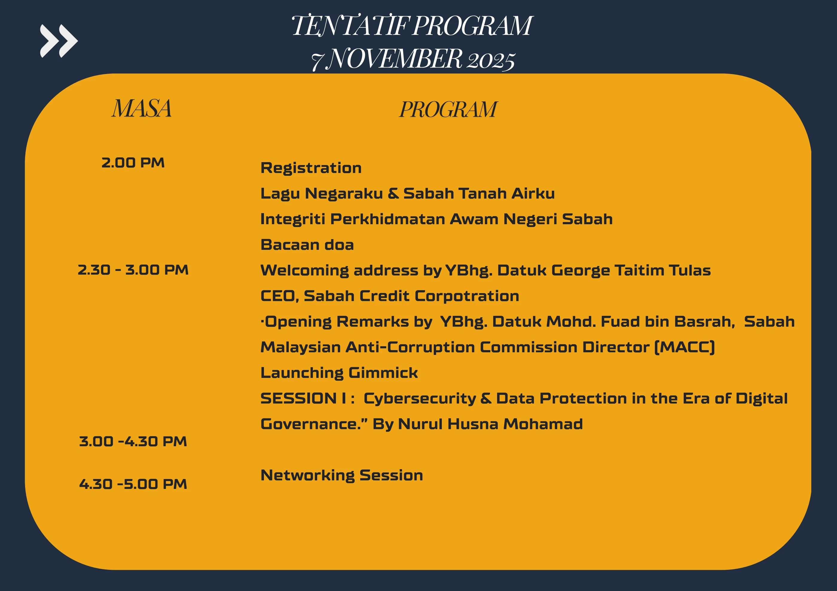 BUKU PROGRAM PERSIDANGAN PROGRAM PEMATUHAN & INTEGRITI 2025
