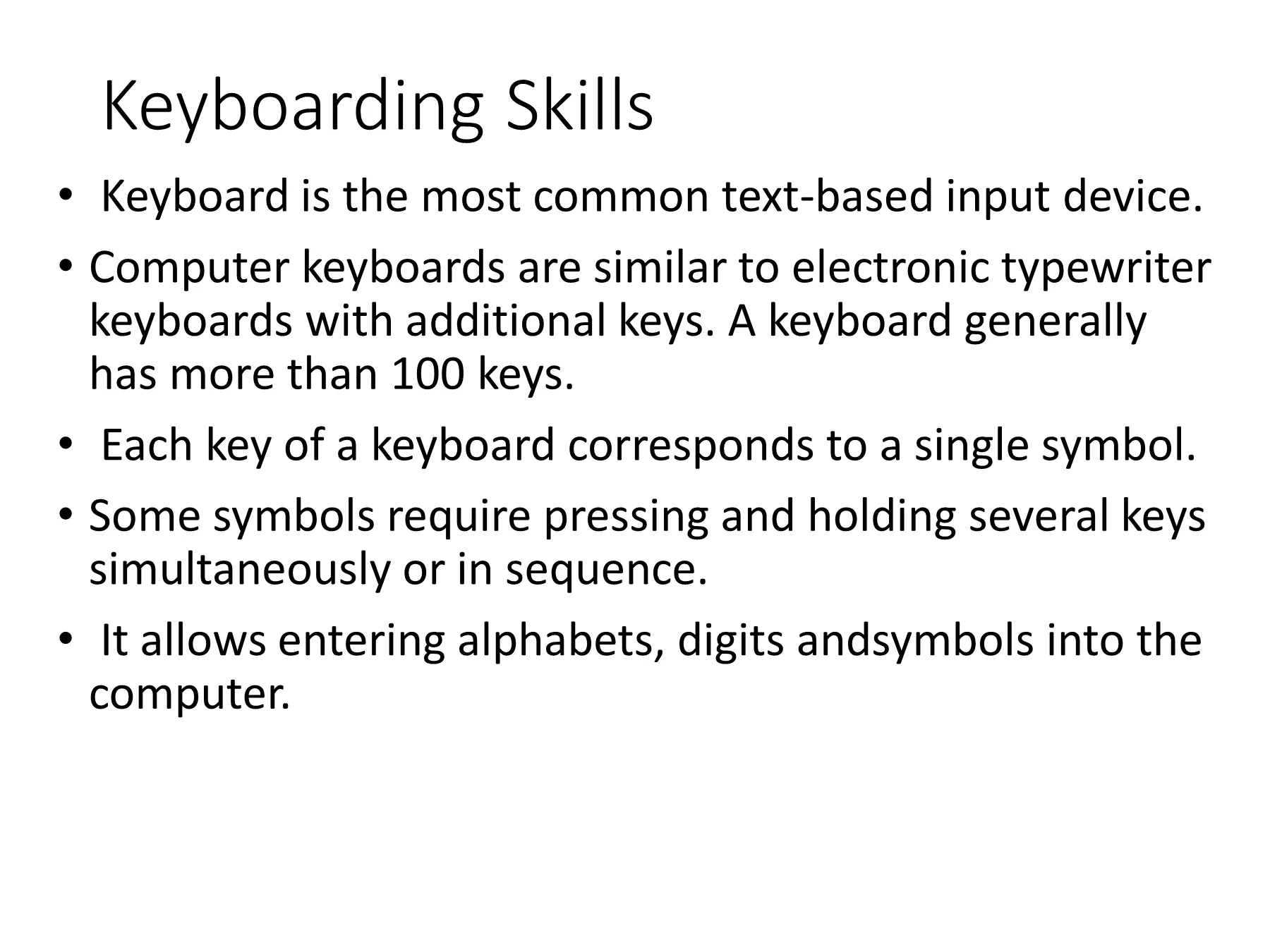 PART B:CH:2 DATA ENTRY AND KEYBOARDING SKILLS