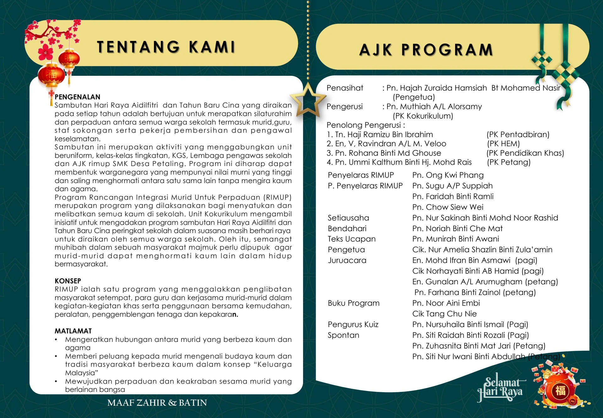 Buku Program Vip Raya BUKU PROGRAM rimup raya 2024