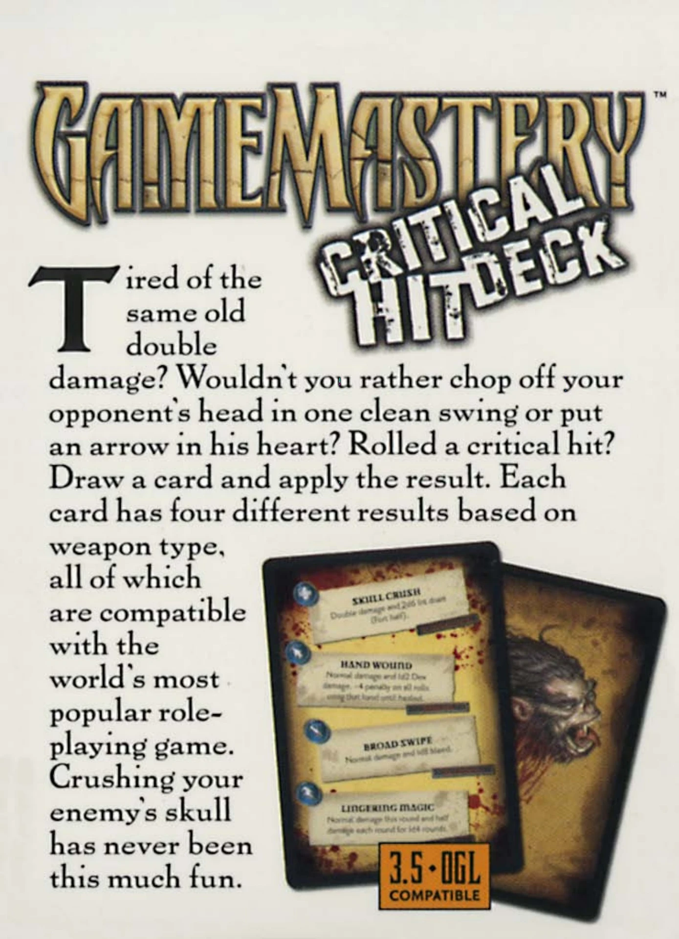 Pathfinder: Critical Hit Deck 2nd edition kan kjøpes her UDGÅET