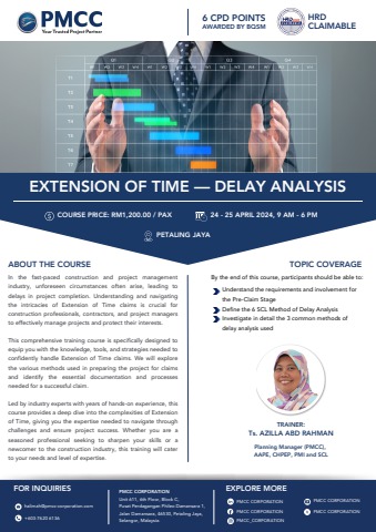 [April 2024] Extension of Time — Delay Analysis - PMCC CORPORATION Flip ...