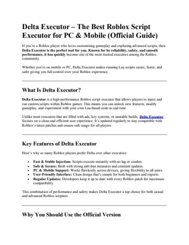 Delta Executor