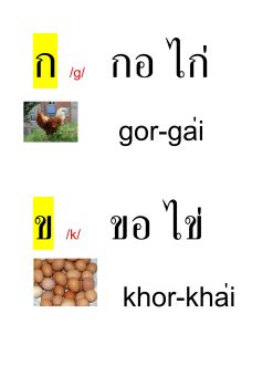 Thai 44 consonants