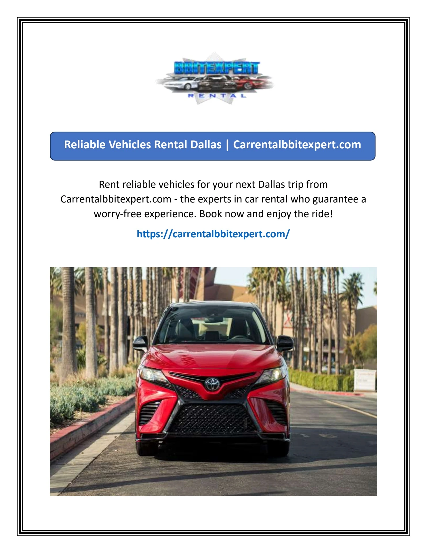Reliable Vehicles Rental Dallas Carrentalbbitexpert.com