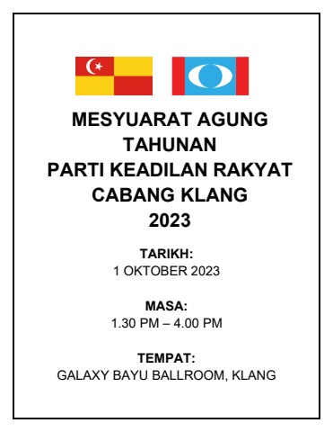 MESYUARAT AGUNG TAHUNAN PARTI KEADILAN RAKYAT CABANG KLANG - Anuar Ali ...