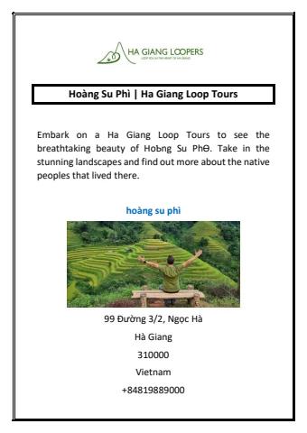 Hoàng Su Phì | Ha Giang Loop Tours - Hagianglooperstour Flip PDF | AnyFlip