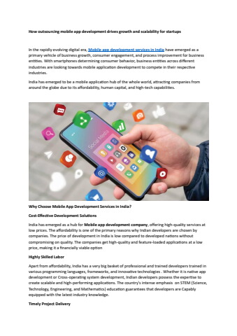 How outsourcing mobile app development drives growth and scalability ...