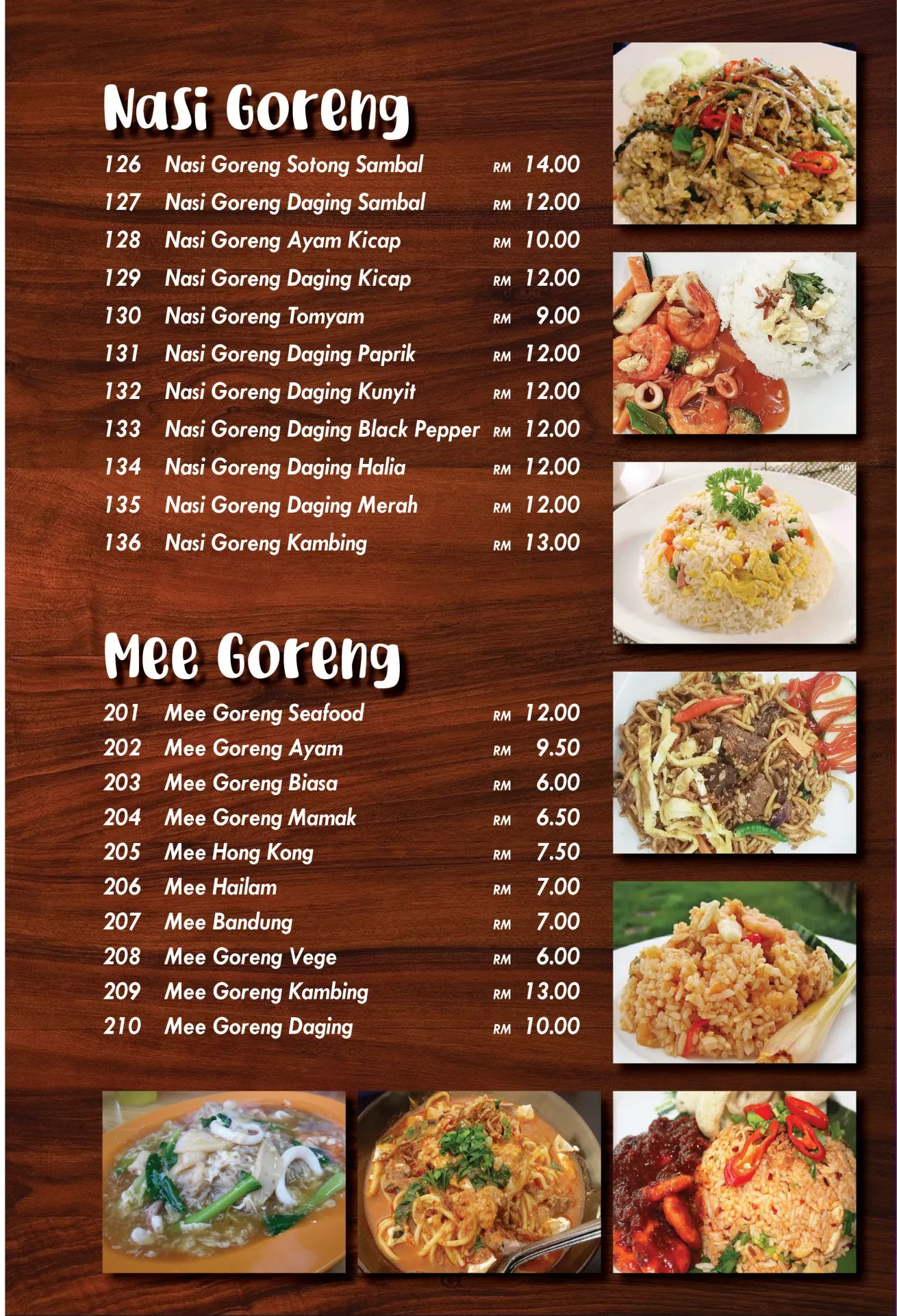 MENU AZIZ BILAL 16 MAY 2024