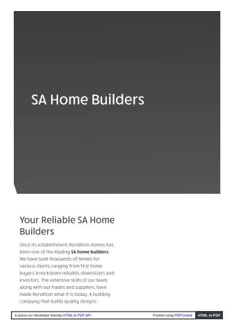SA Home Builders
