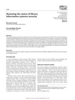 Assessing the status of library information systems security