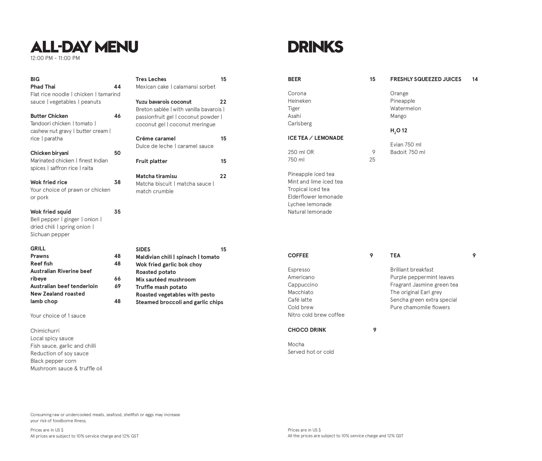 IRD Menu