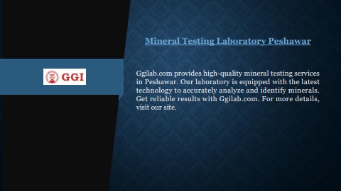 Mineral Testing Laboratory Peshawar Ggilab - galaxygemologicalinstitute ...