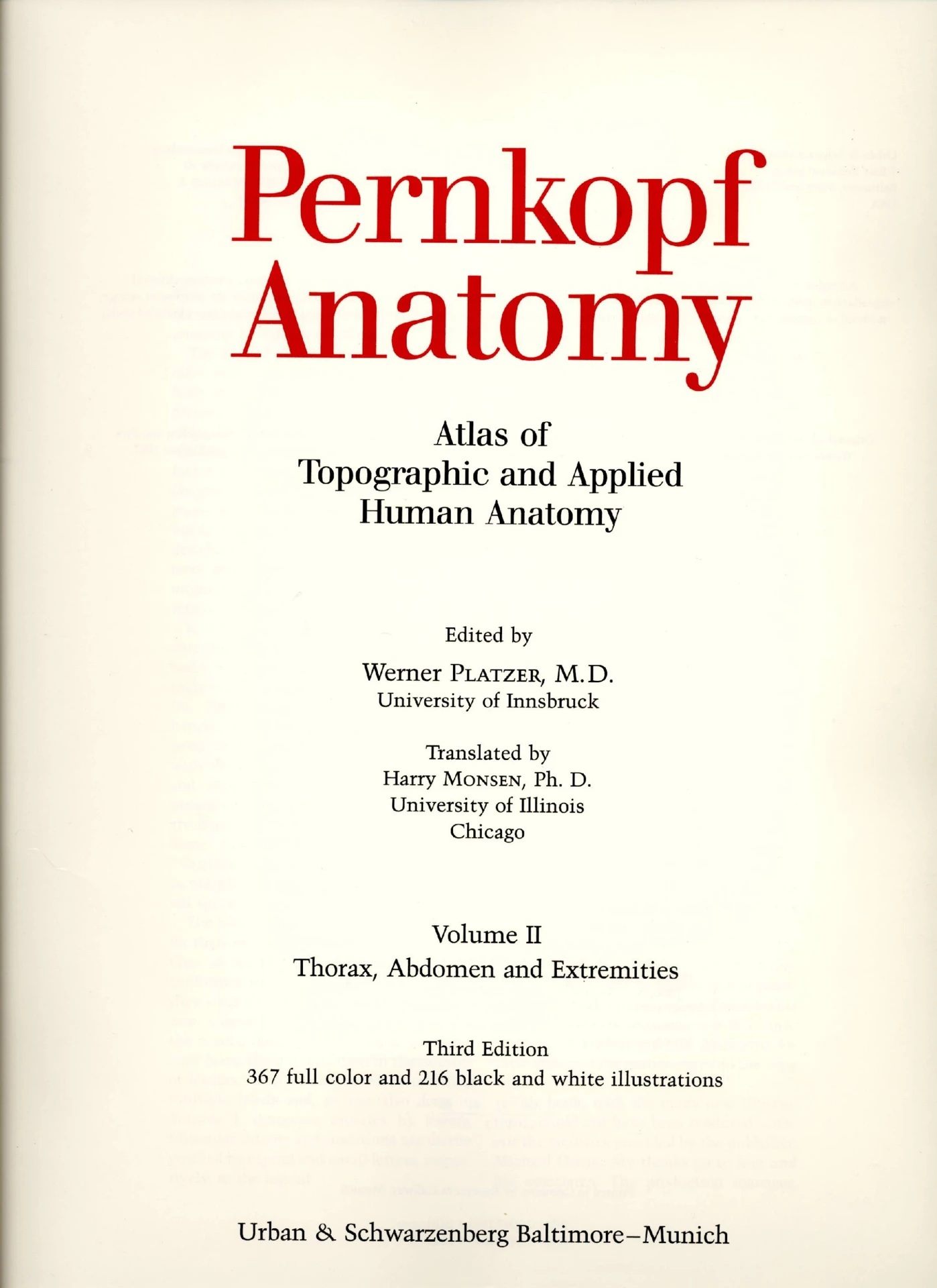 Pernkopf Anatomy Atlas of topographical and applied human anatomy 