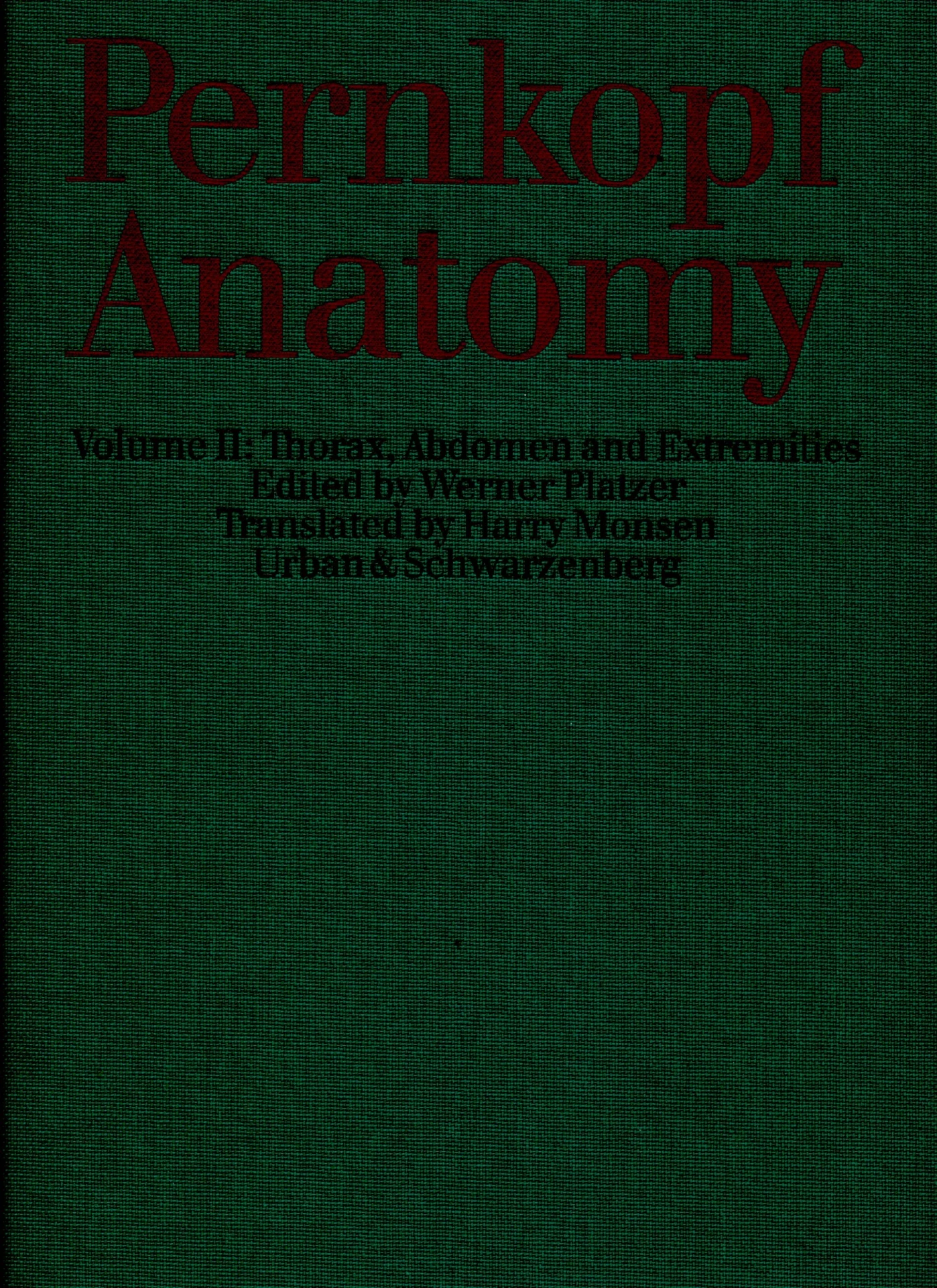 Pernkopf Anatomy Atlas of topographical and applied human anatomy 