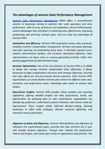 The advantages of varicent Sales Performance Management - Spectrum Tek ...