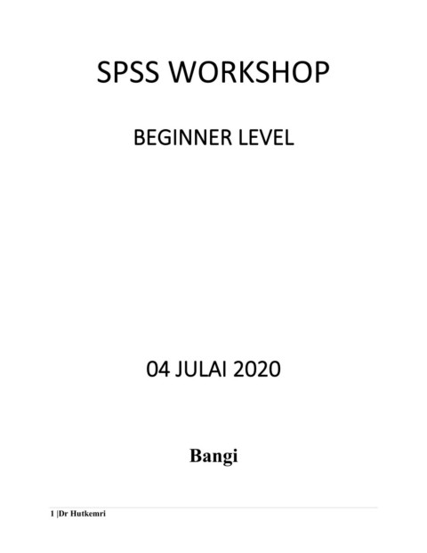 Modul Asas Spss Flip Ebook Pages 1 16 Anyflip Anyflip