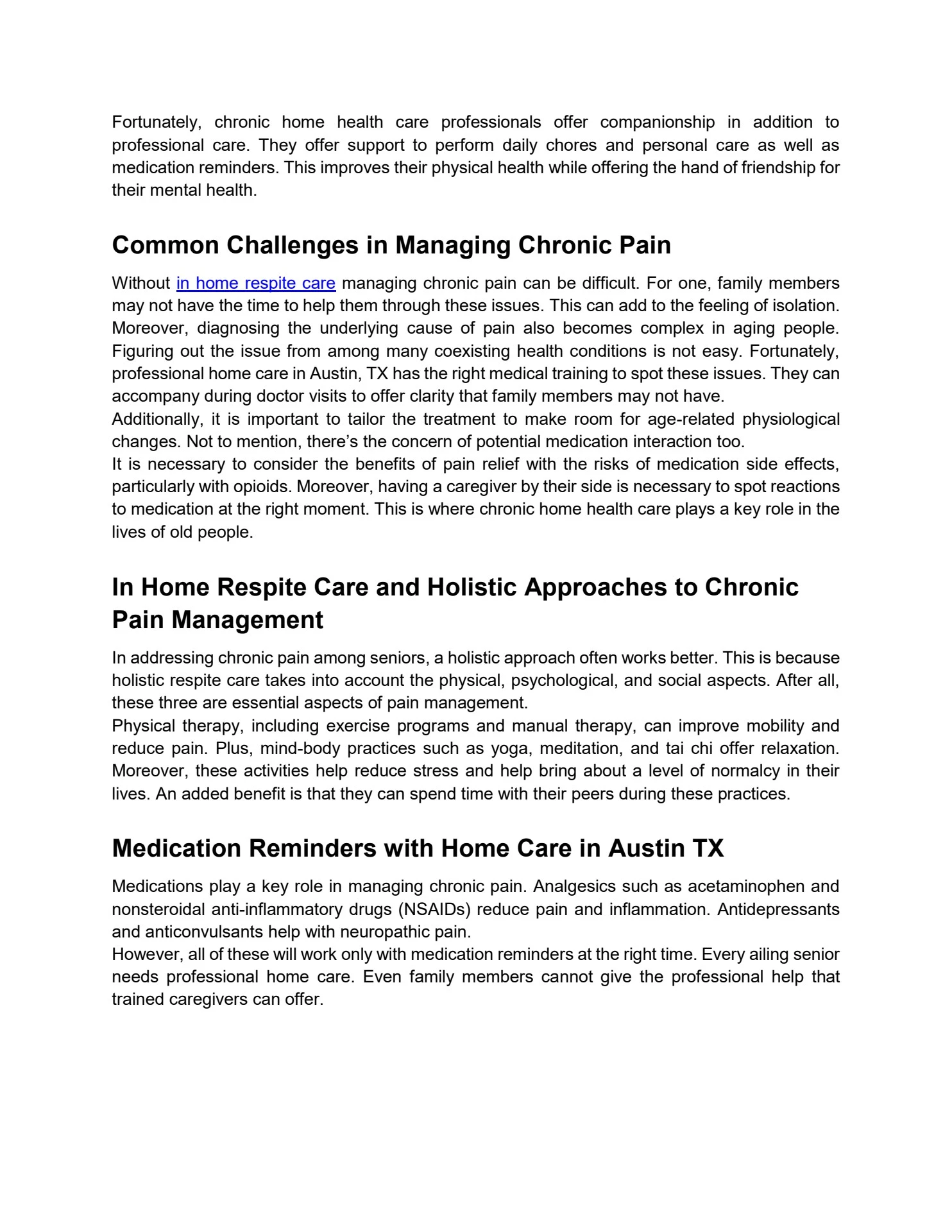 Understanding and Managing Chronic Pain in Aging Adults