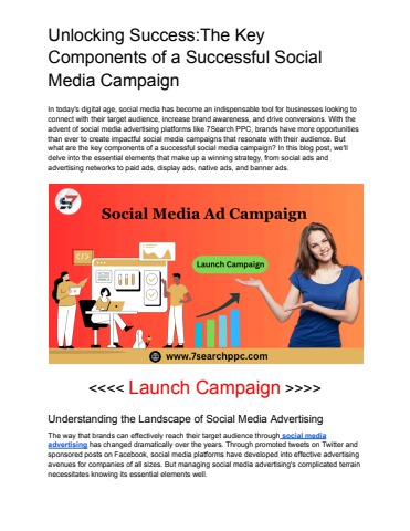 Unlocking Success:The Key Components of a Successful Social Media ...