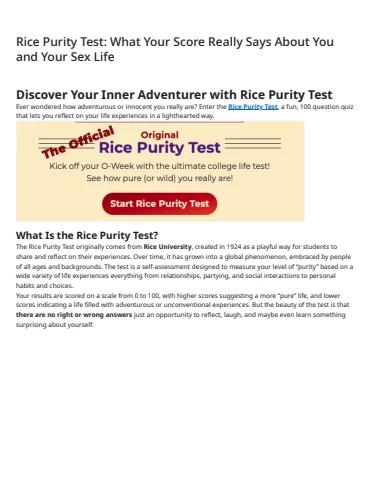 Red Rice Testing Patty Original Rice Purity Test
