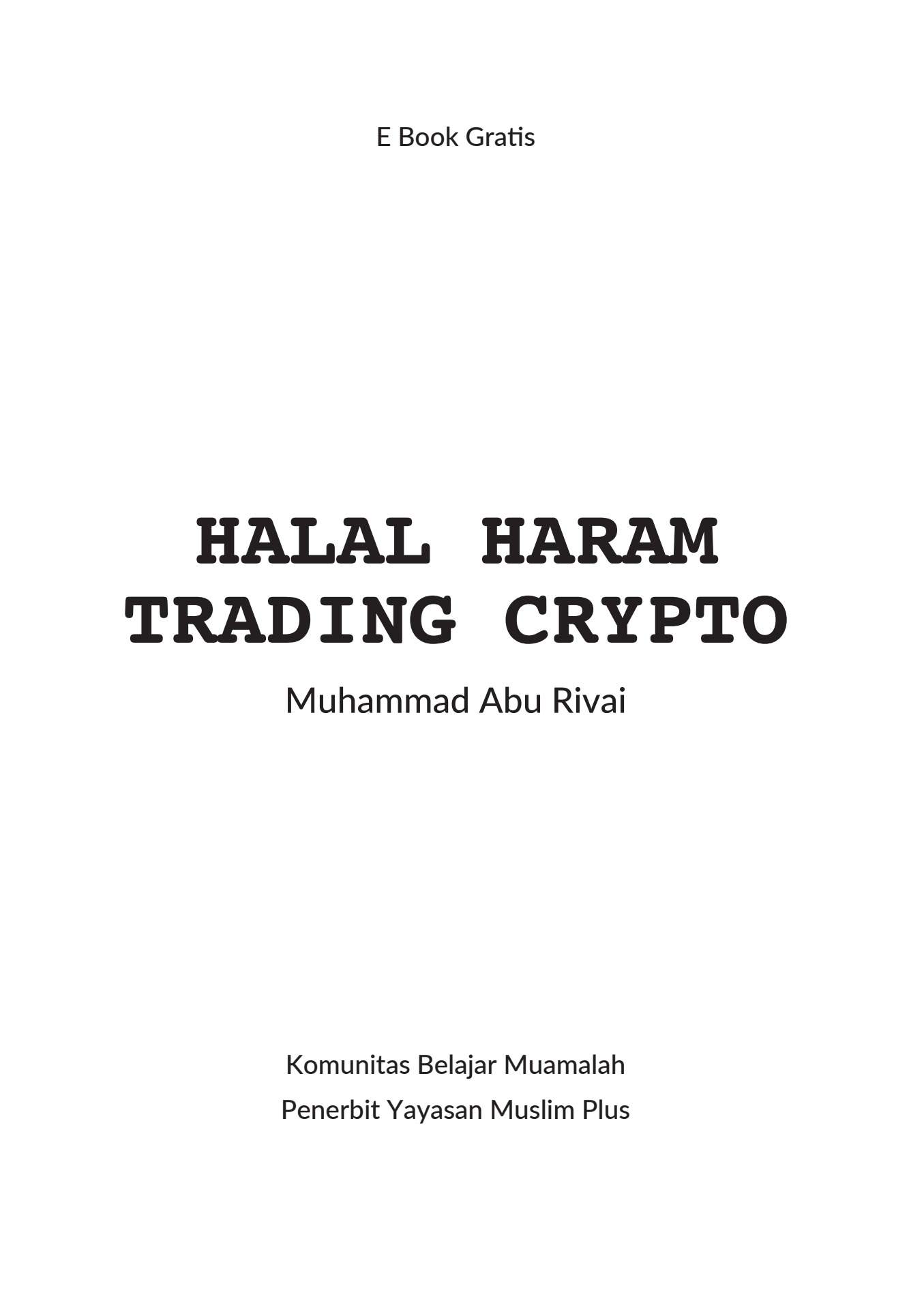 Halal Haram Trading Crypto - Flip eBook Pages 1-31 | AnyFlip