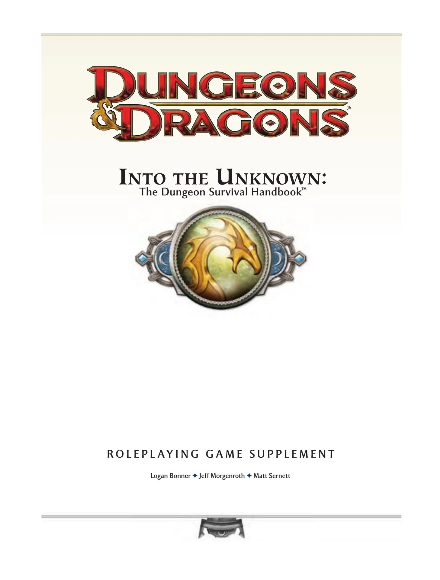 ENG) D&D 4a Ed. - Into The Unknown - The Dungeon Survival Handbook