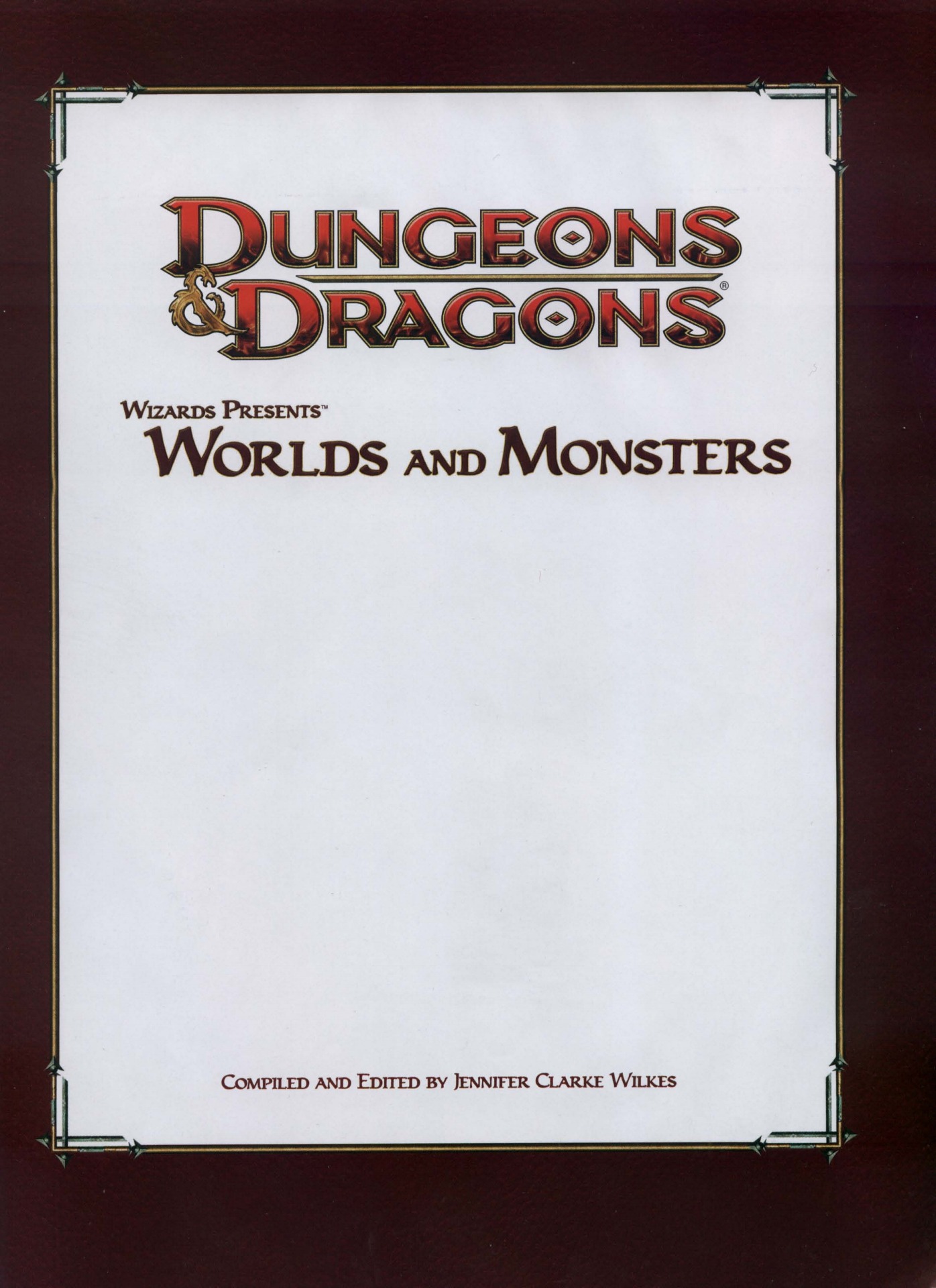 ENG) D&D 4a Ed. - Wizards Presents - Worlds and Monsters - Flip